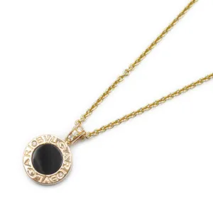 Bvlgari Necklace K18 Yellow Gold Diamond Onyx/Shell