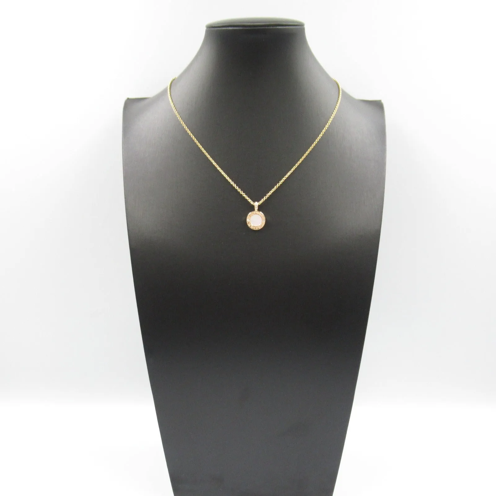 Bvlgari Necklace K18 Yellow Gold Diamond Onyx/Shell
