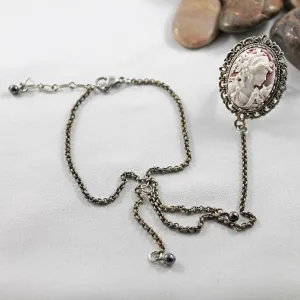 Cameo Hand Flower Bracelet
