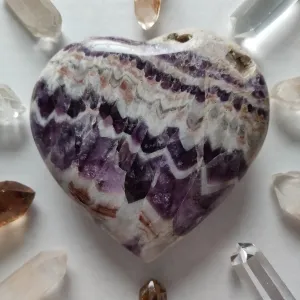 Chevron Amethyst Heart (#8)