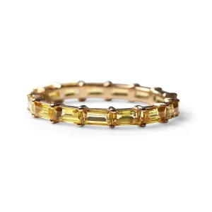 CITRINE BAGUETTE ETERNITY BAND