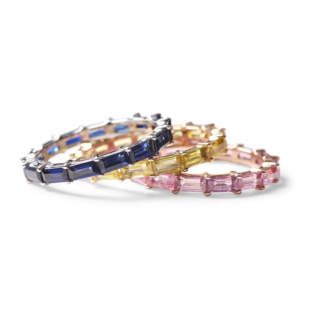 CITRINE BAGUETTE ETERNITY BAND
