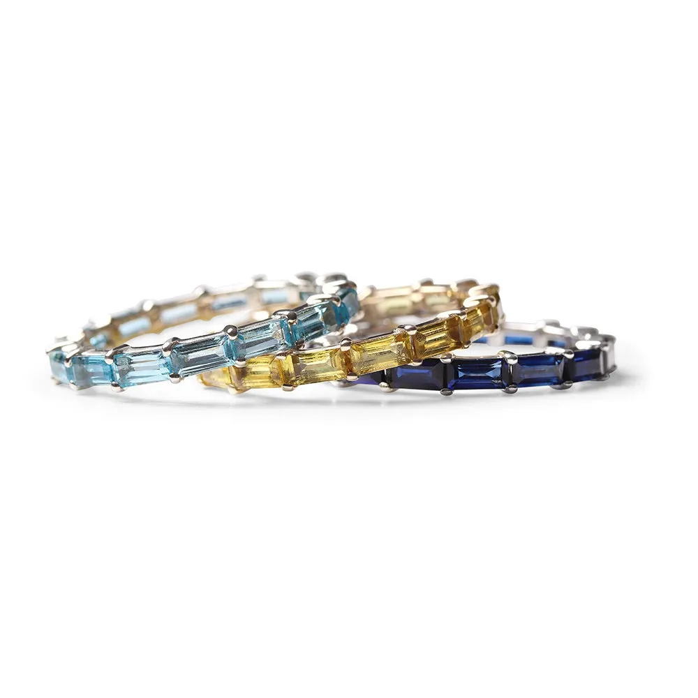 CITRINE BAGUETTE ETERNITY BAND