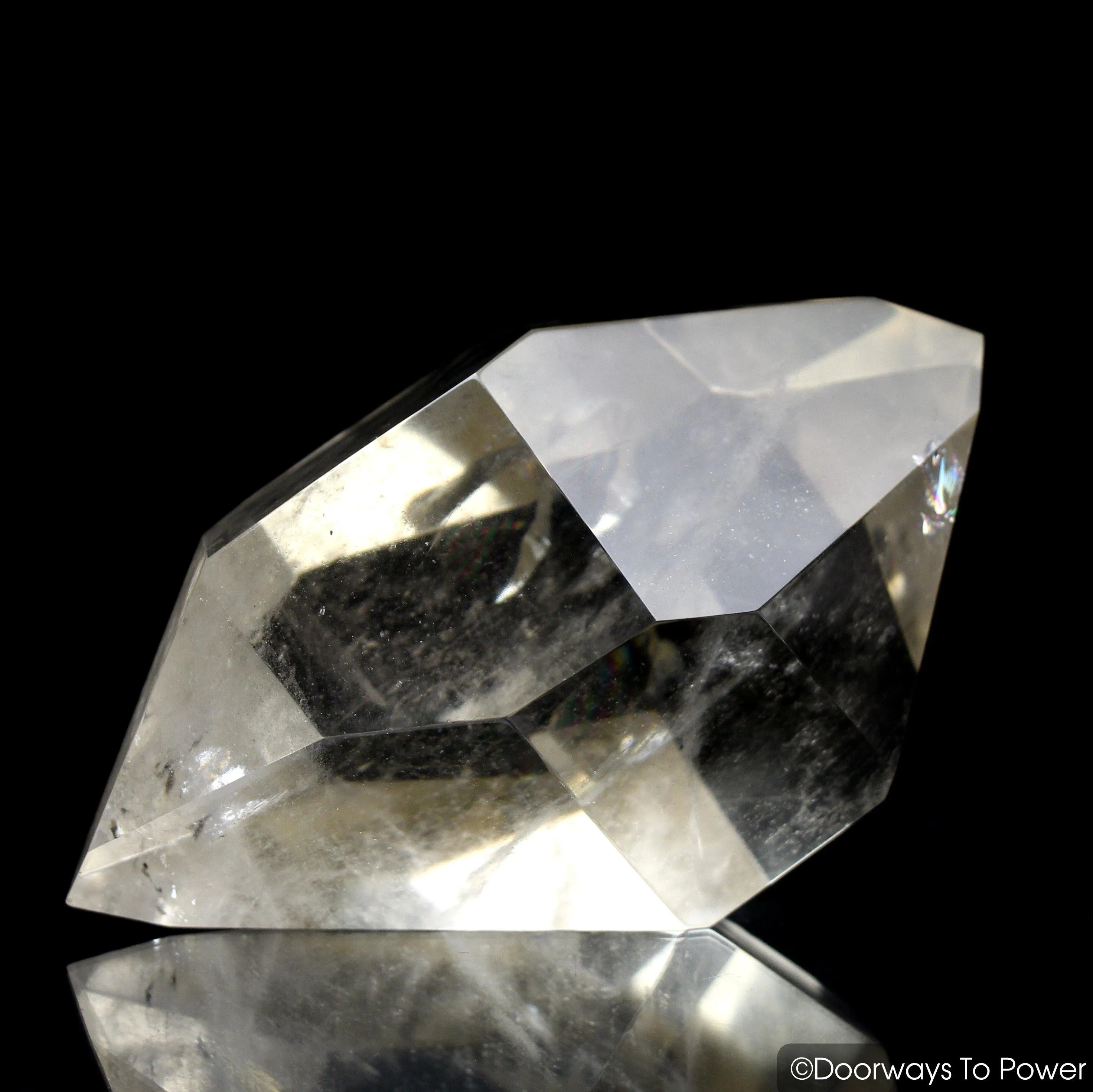 Citrine Double Terminated Abundance Quartz Crystal w/ Rainbows