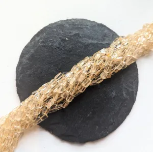 Citrine Plain Rectangle Beads 15" Strand