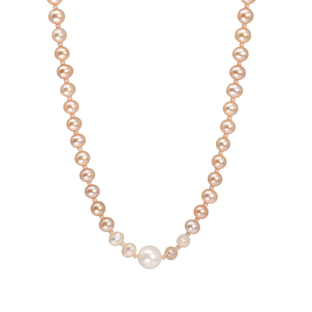 Classic Blush Pearl Necklace