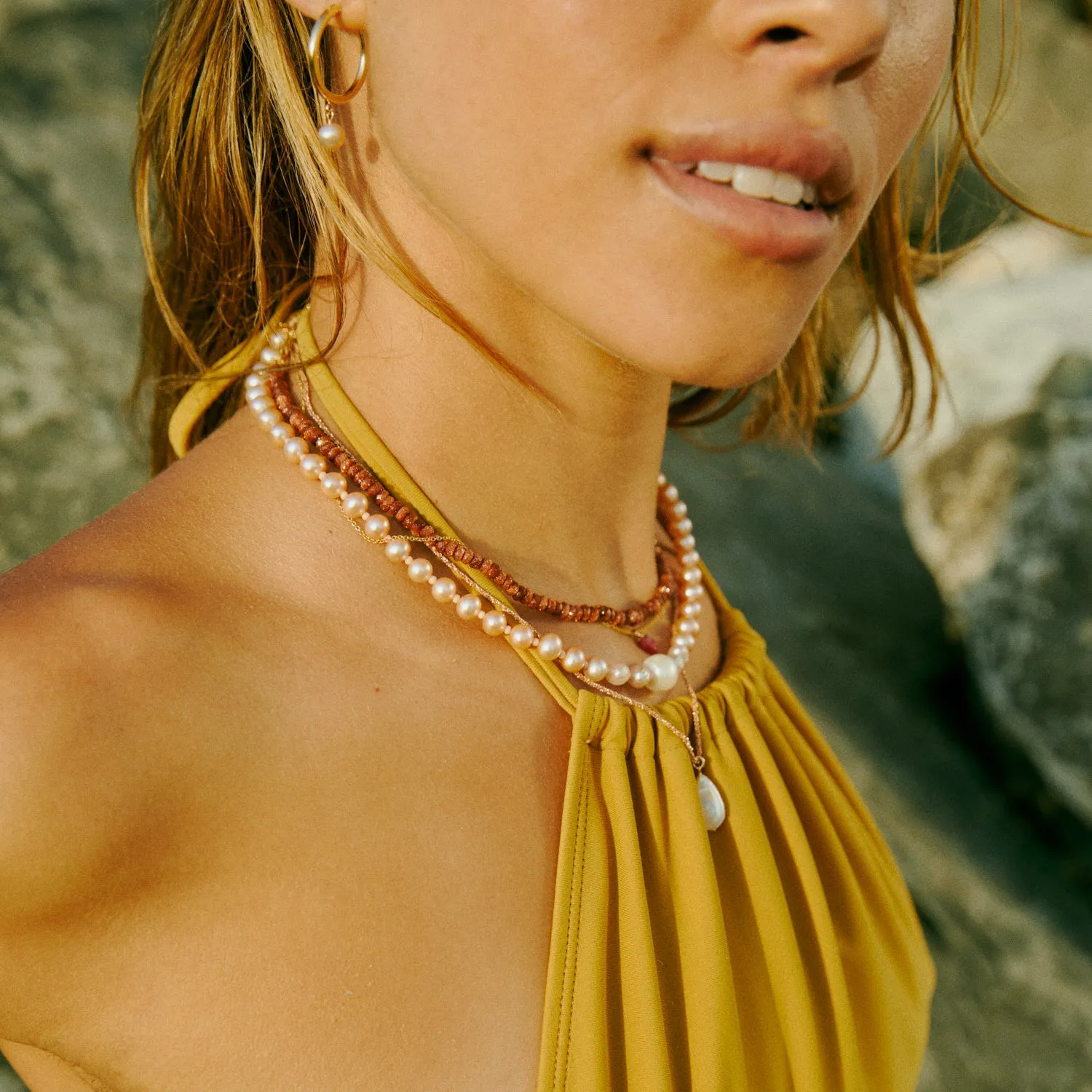 Classic Blush Pearl Necklace