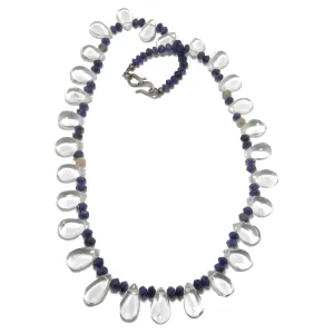 Clear Quartz Necklace Blue Aventurine Ruler of Innovation Gems