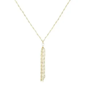 Crystal with Tassle Necklace