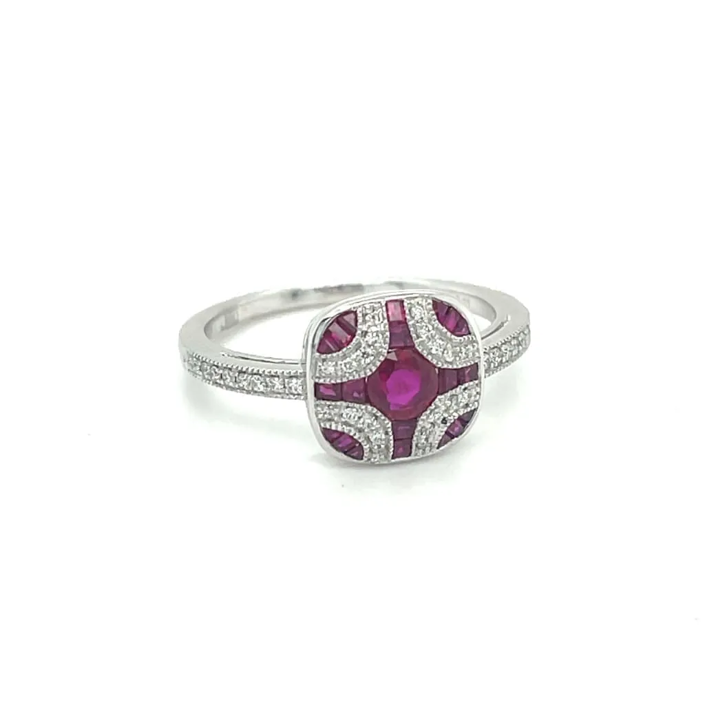 Designer Ruby and Diamond Ring at Regard Jewelry in Austin, Texas