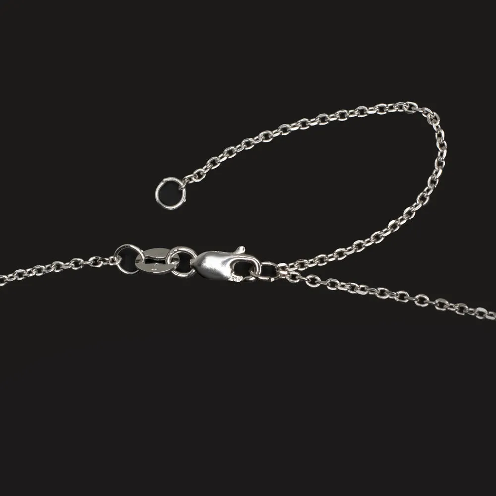 DIAMOND BLACK ONYX PENDANT NECKLACE VINTAGE STYLE ART DECO NATURAL TARGET HALO