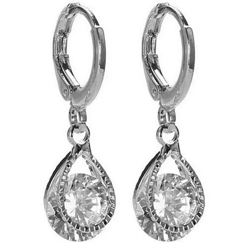 Diamond Drops Colorful Hoop Earrings In Rose Gold And Silver polish