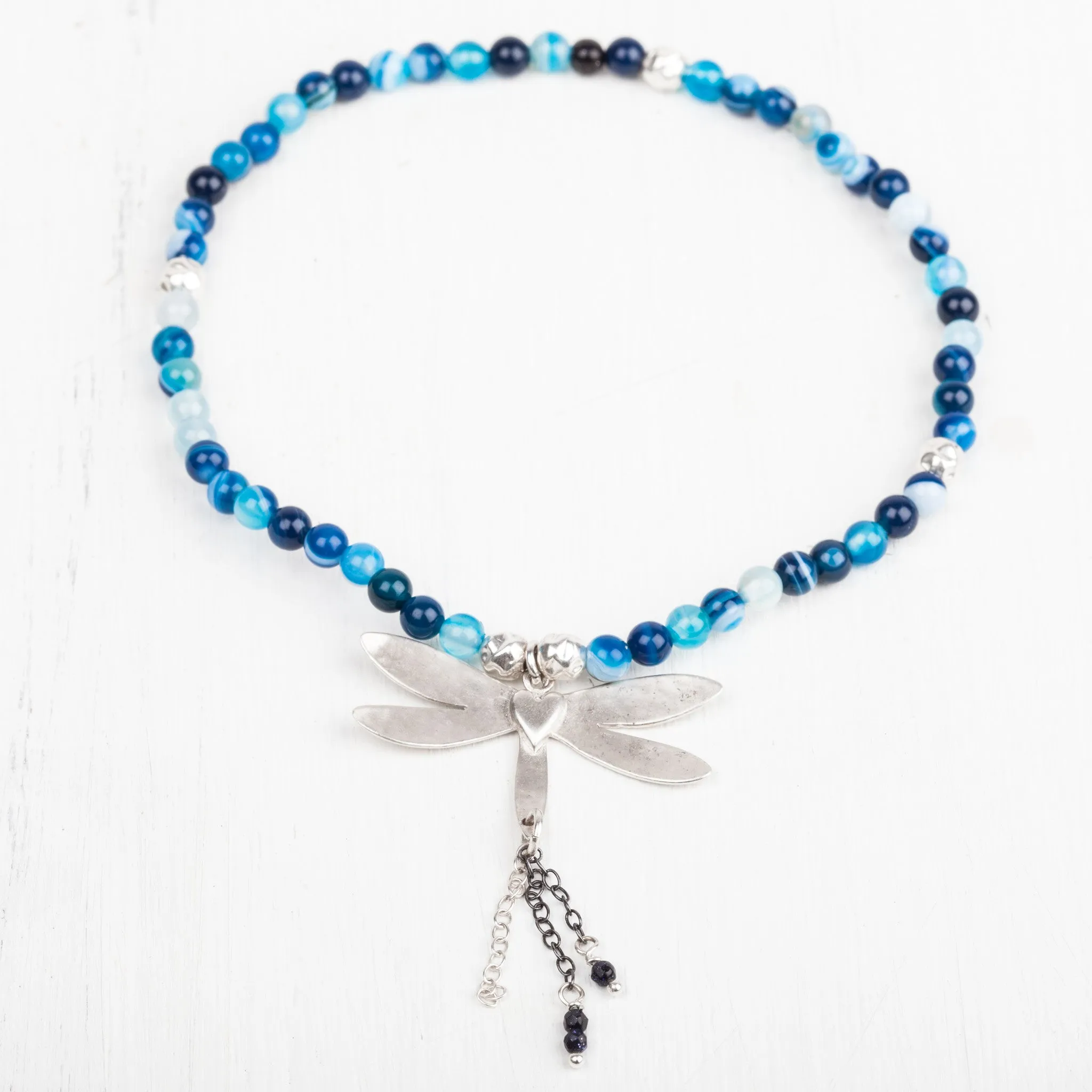 Dragonfly Heart Ankle Bracelet