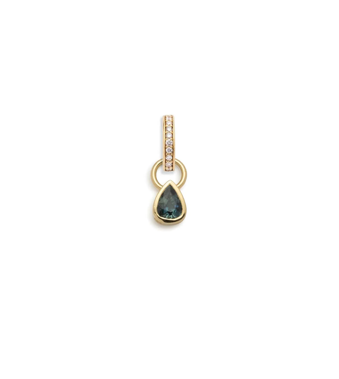 Forever & Always a Pair - Love : 0.45ct Gemstone Pear Pendant with Oval Push Gate