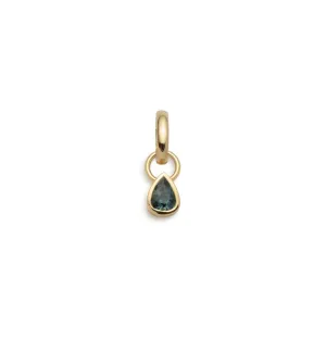 Forever & Always a Pair - Love : 0.45ct Gemstone Pear Pendant with Oval Push Gate