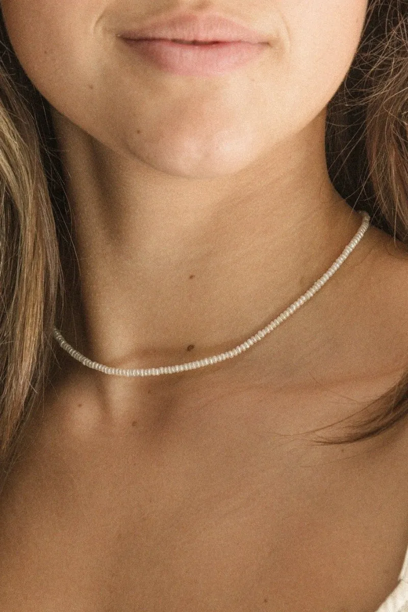 Freshwater Pearl Necklace - Silver