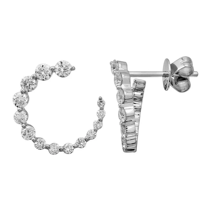 Front Facing Hoop Spiral Earrings