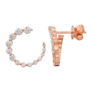 Front Facing Hoop Spiral Earrings
