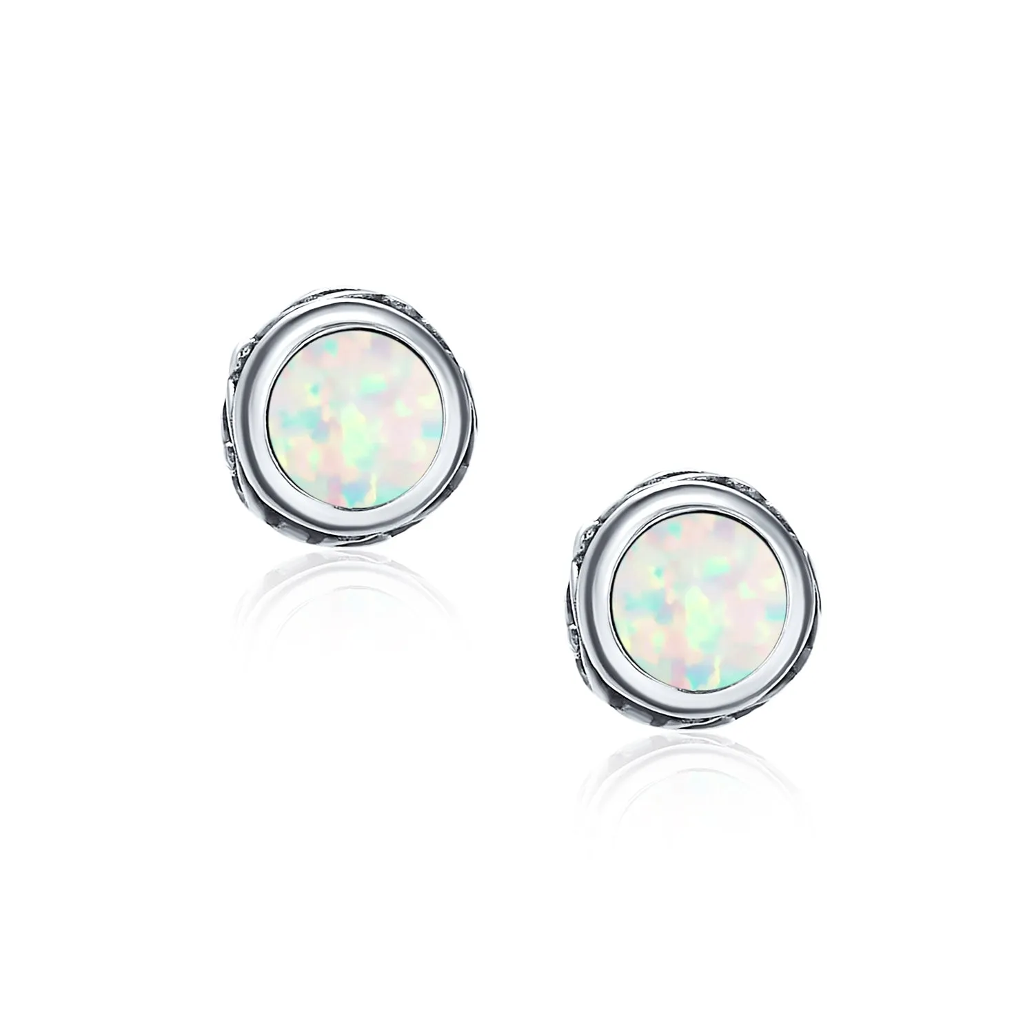 Gemstone Stud Earrings Sterling Silver Birthstone