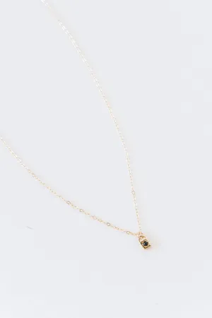 Gold Onyx Loner Necklace
