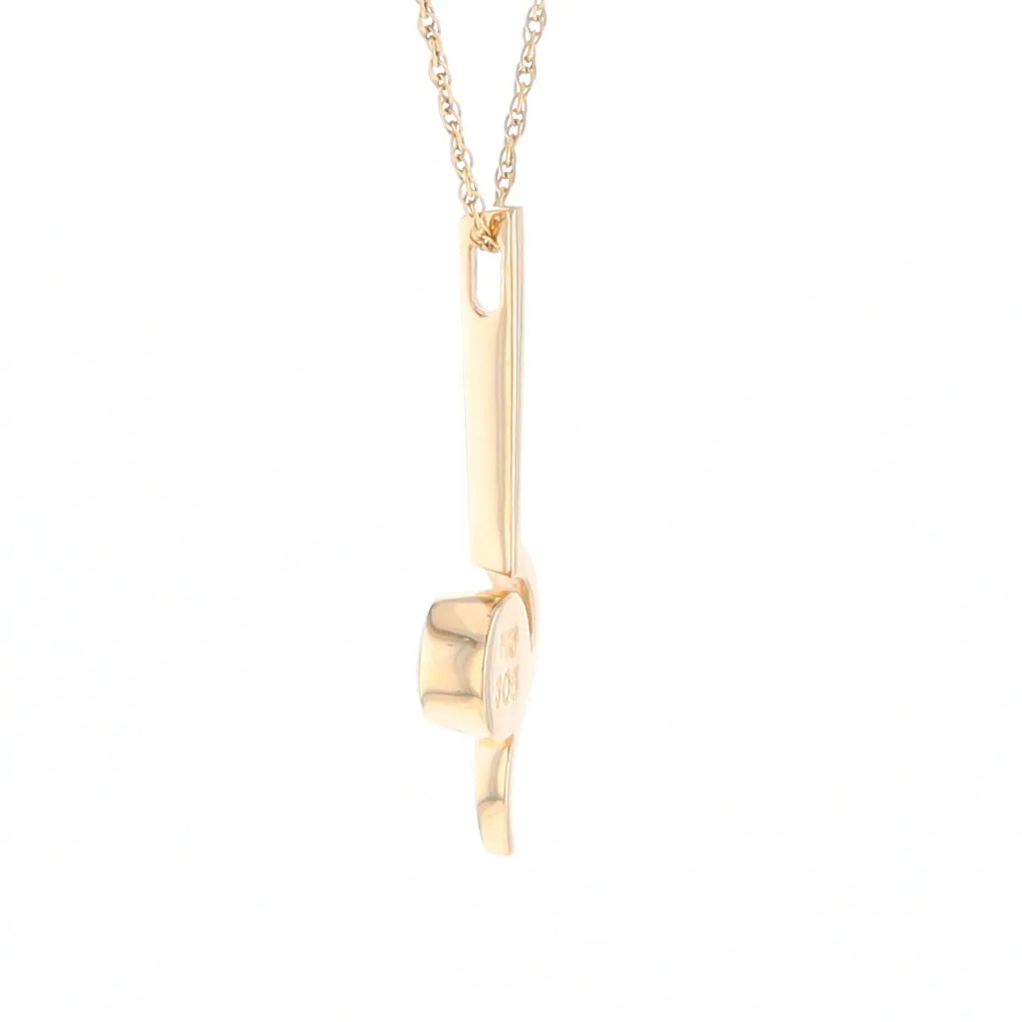 Gold Quartz Necklace Round Inlaid Curved Gold Bar Pendant