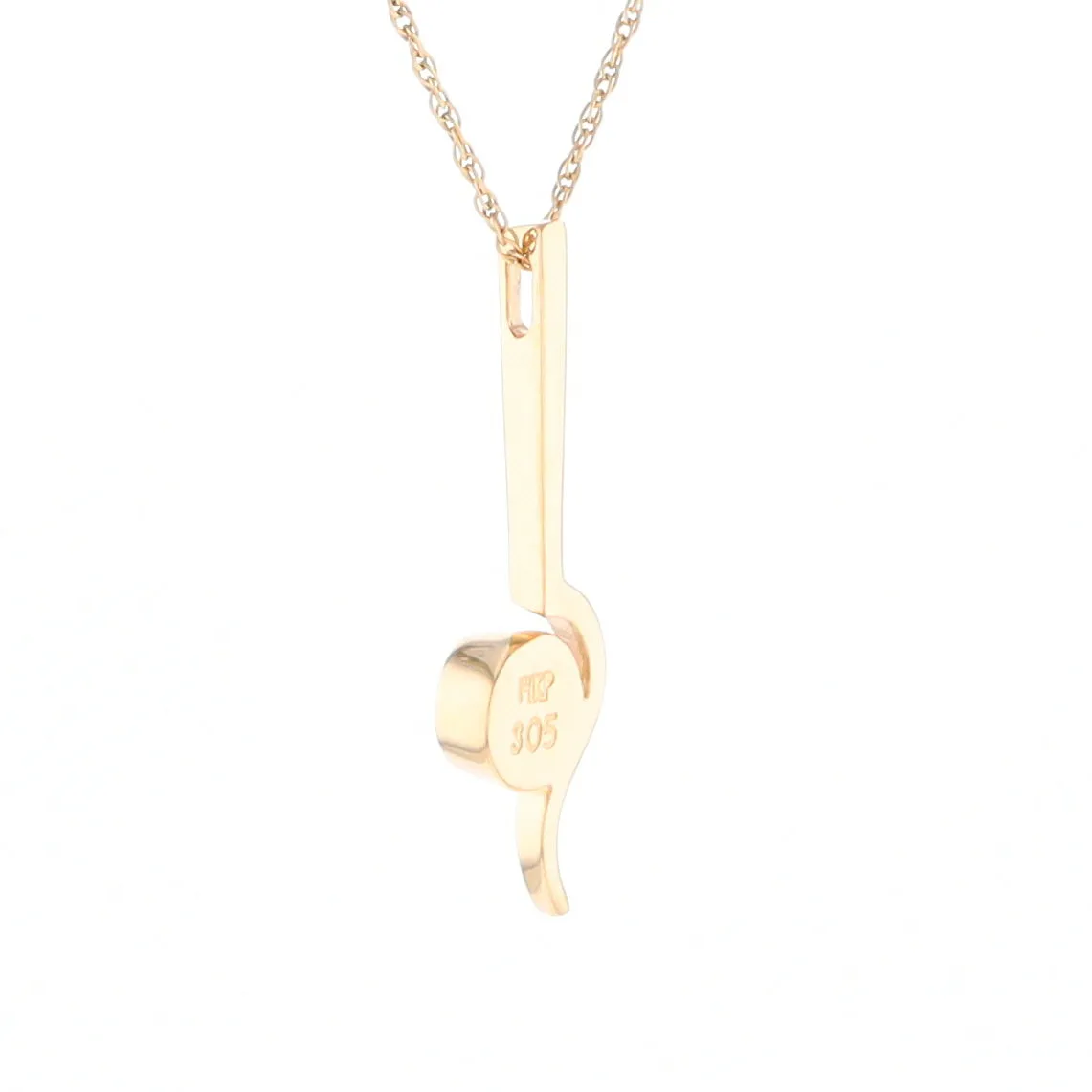 Gold Quartz Necklace Round Inlaid Curved Gold Bar Pendant