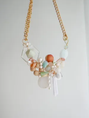 Harvest Peaches and Cream Statement Necklace