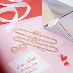 Heart's Desire CZ 925 Silver Jewelry Set - Valentines Edition With Gift Box