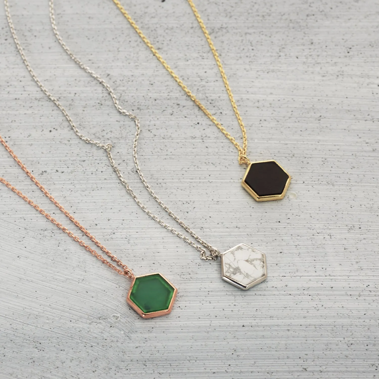 Hexagon city Necklace
