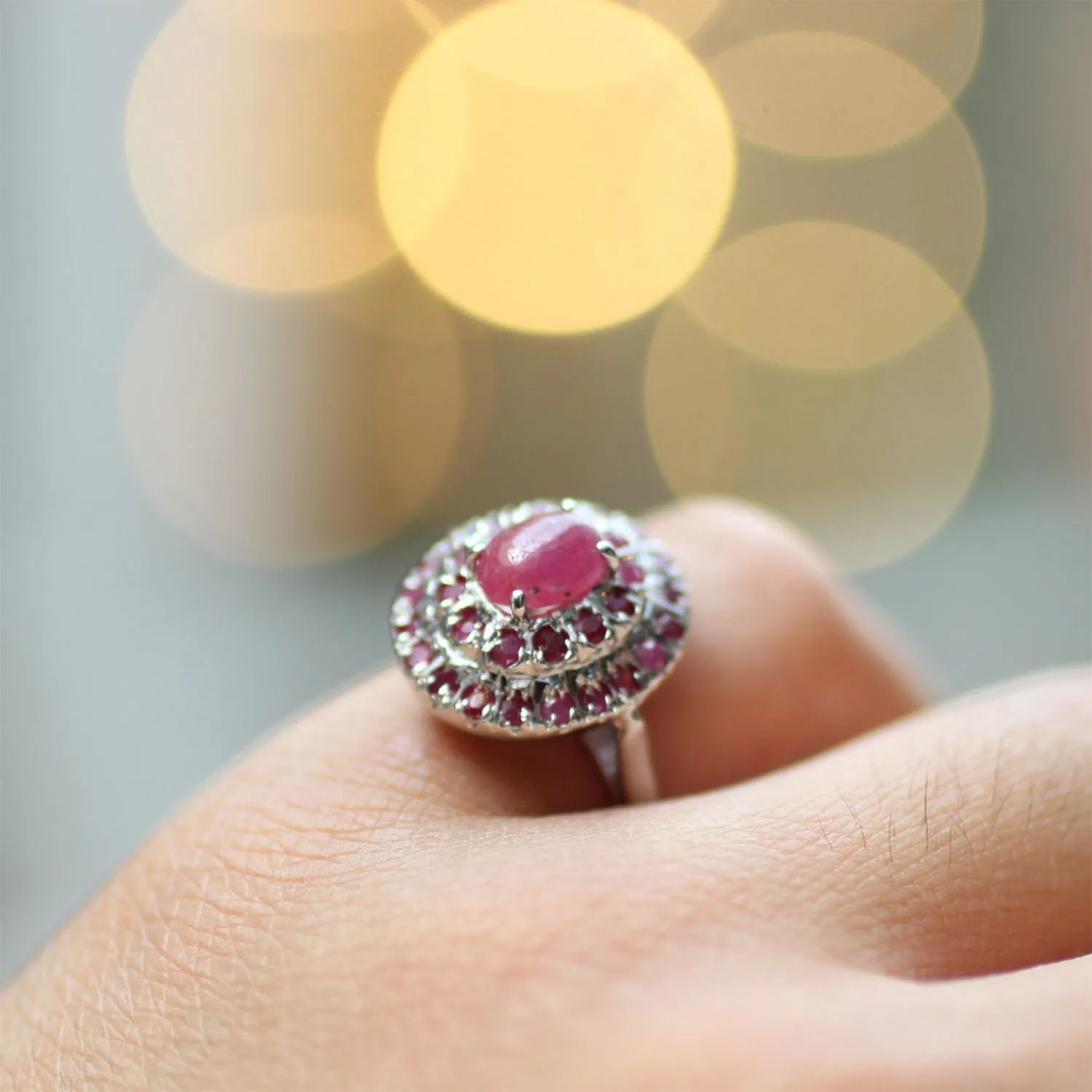 High Quality Ruby Ring (925) Sterling Silver