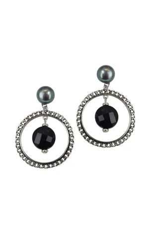 Honora Pearls Hoop Dangle Earring