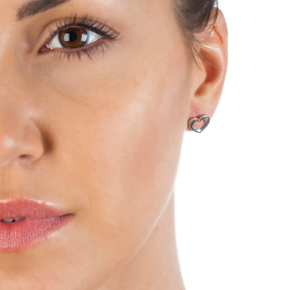 Hot Diamonds Emerge Open Heart Earrings
