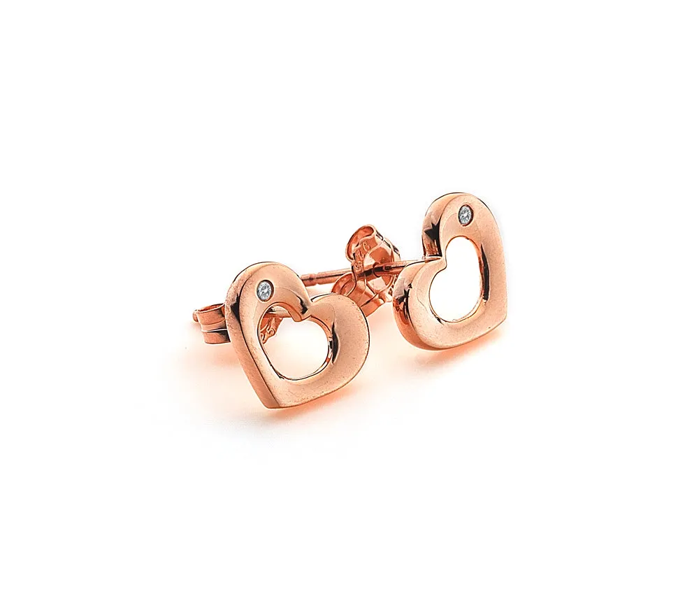 Hot Diamonds Emerge Open Heart Earrings