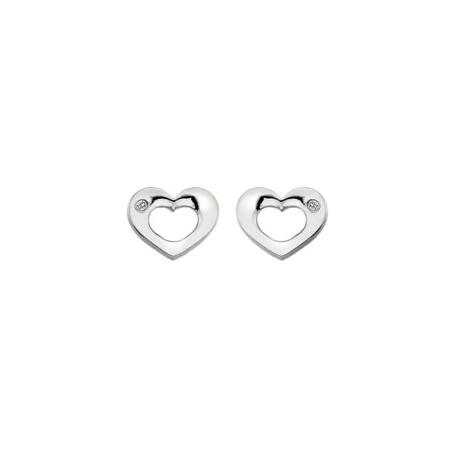 Hot Diamonds Emerge Open Heart Earrings