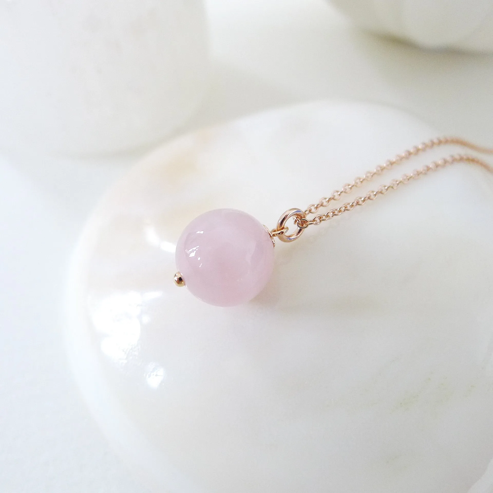 Katie Necklace / Rose Quartz (Madagascar)
