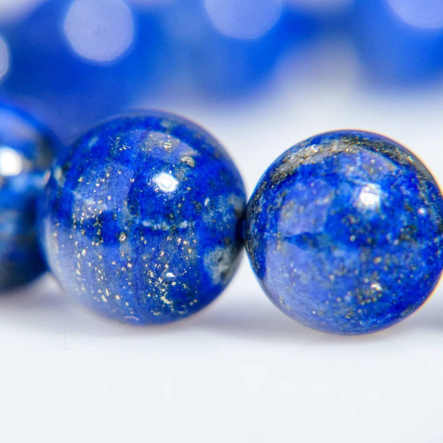 Lapis Lazuli 8mm Beaded Stretch Bracelet