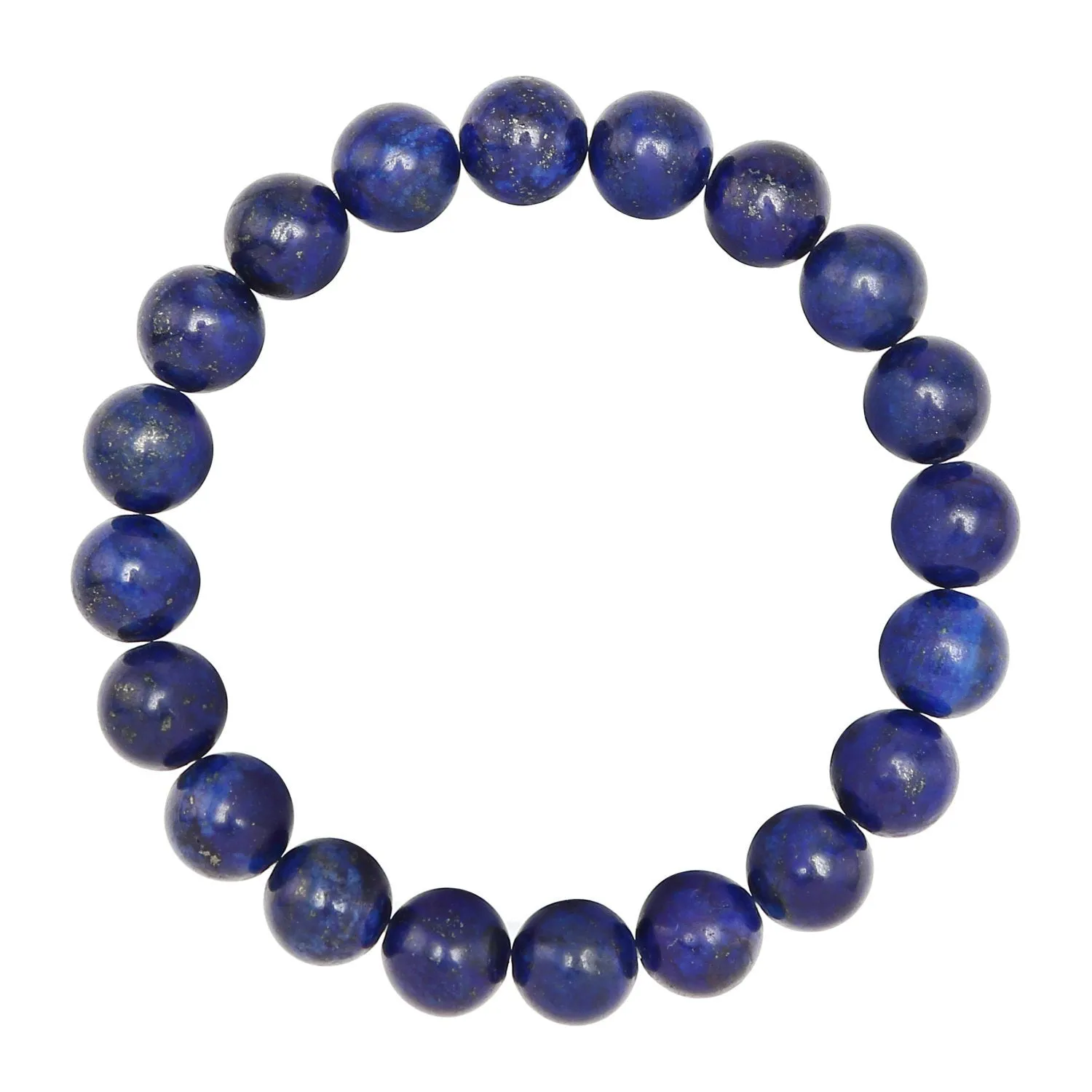 Lapis Lazuli Bracelet Smooth Round Size 8mm 10mm 7.5" Length