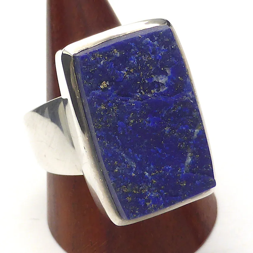 Lapis Lazuli Druse Ring, 925 Silver g1