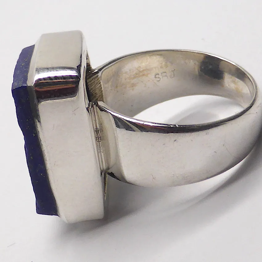 Lapis Lazuli Druse Ring, 925 Silver g1