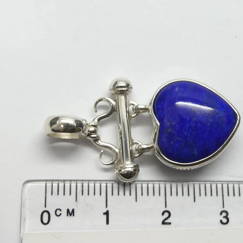 Lapis Lazuli Heart Pendant, Heart Shape, 925 Sterling Silver KtS