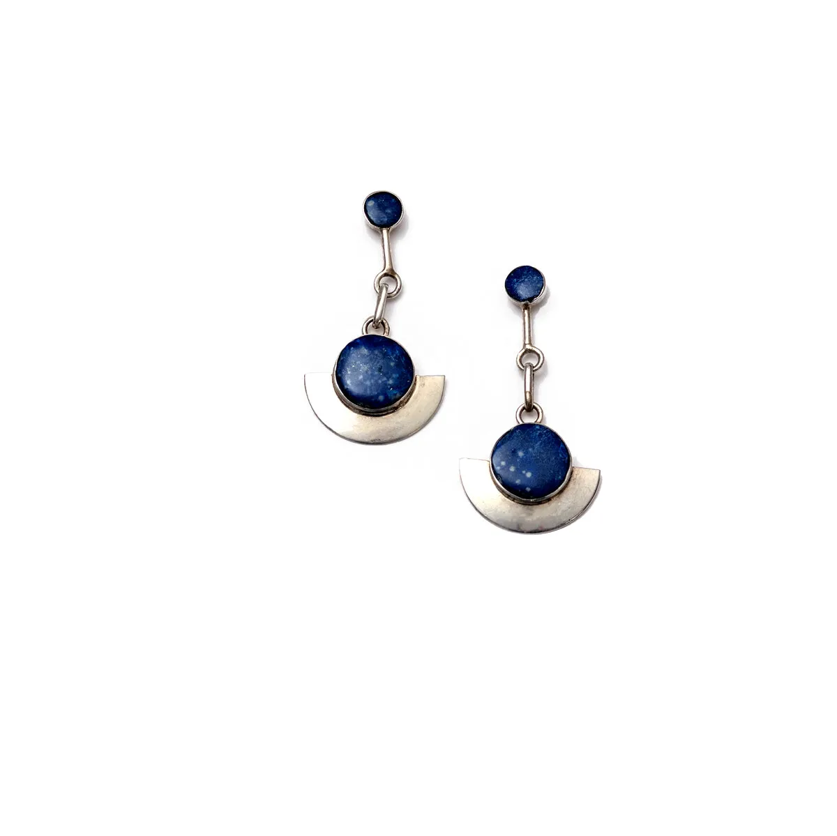 Lapis Lazuli Newén Earrings | Handcrafted Jewelry | Crafted in Chile