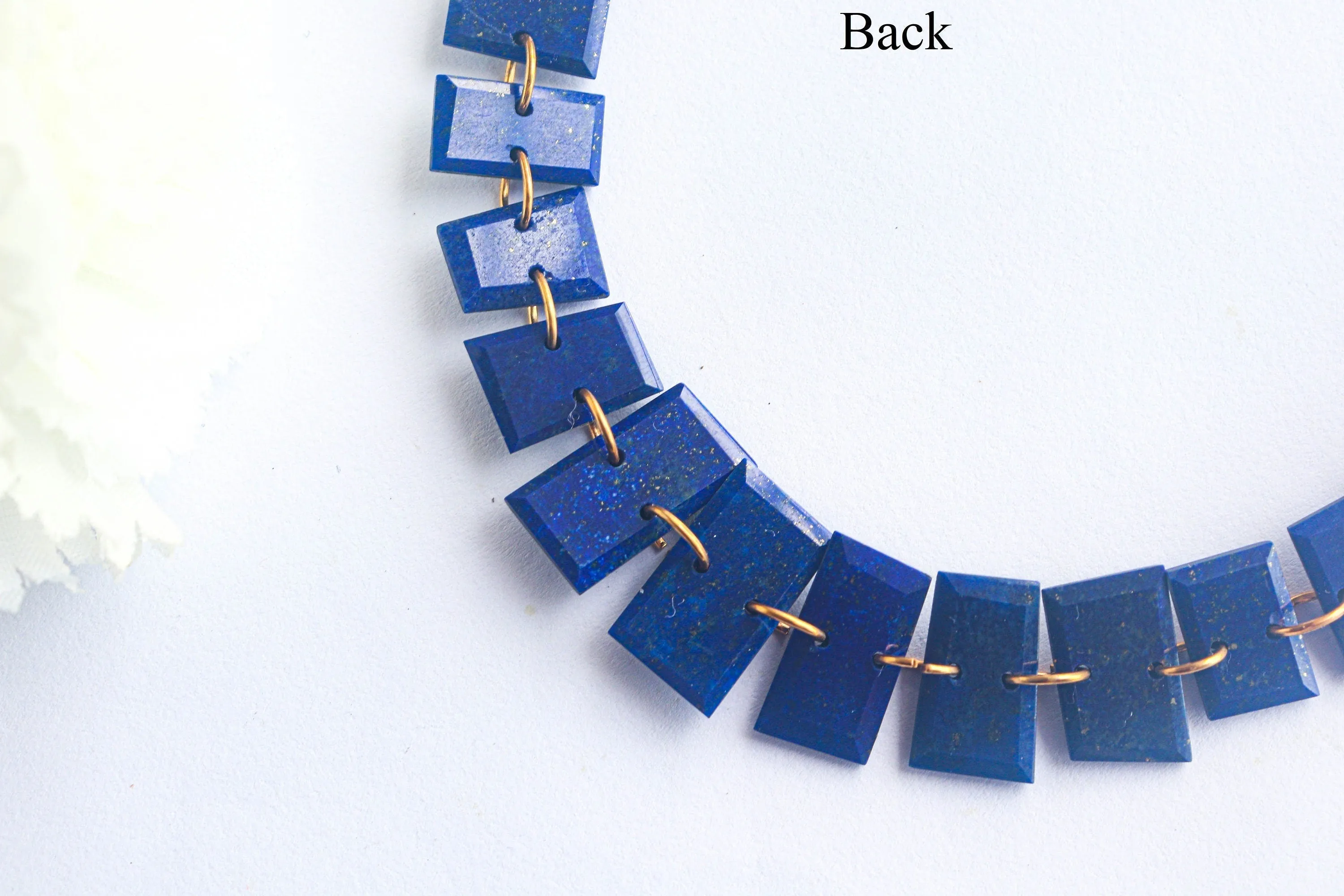 Lapis Lazuli Uneven Shape Faceted Double Drill Bead | 7x11mm to 10x17mm | 22 Pieces | 9 Inch | Natural Gemstone Beads | Beadsforyourjewelry