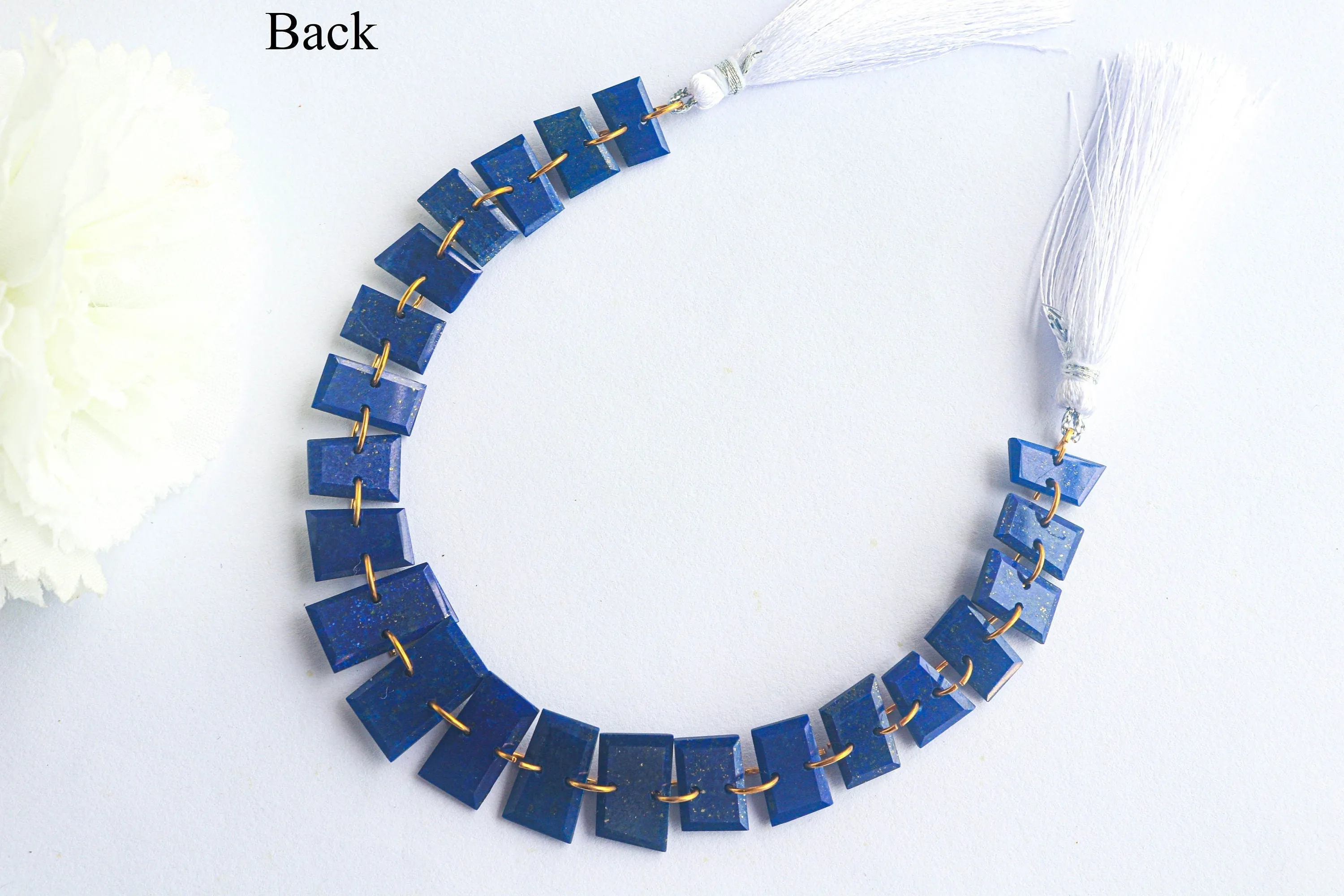 Lapis Lazuli Uneven Shape Faceted Double Drill Bead | 7x11mm to 10x17mm | 22 Pieces | 9 Inch | Natural Gemstone Beads | Beadsforyourjewelry