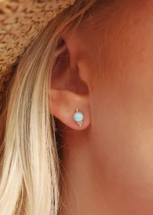 Larimar Sereia Stud Earrings
