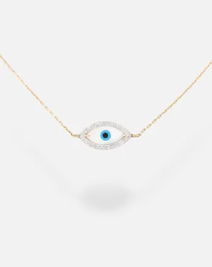 Marquise Evil Eye Diamond Necklace