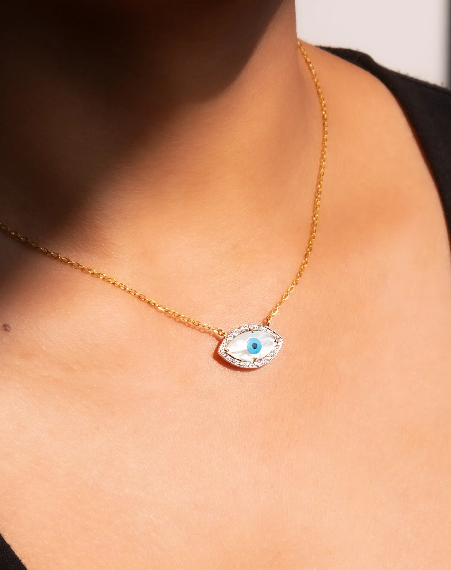 Marquise Evil Eye Diamond Necklace