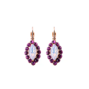 Marquise Halo Leverback Earrings in "Banana Split" *Custom*