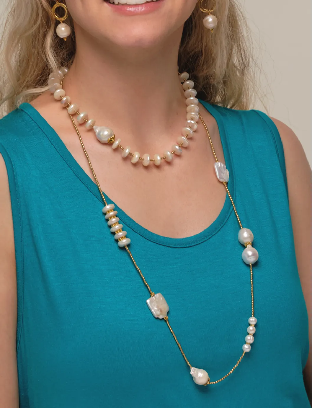 Mirinda Freshwater Pearl Rondelle Necklace