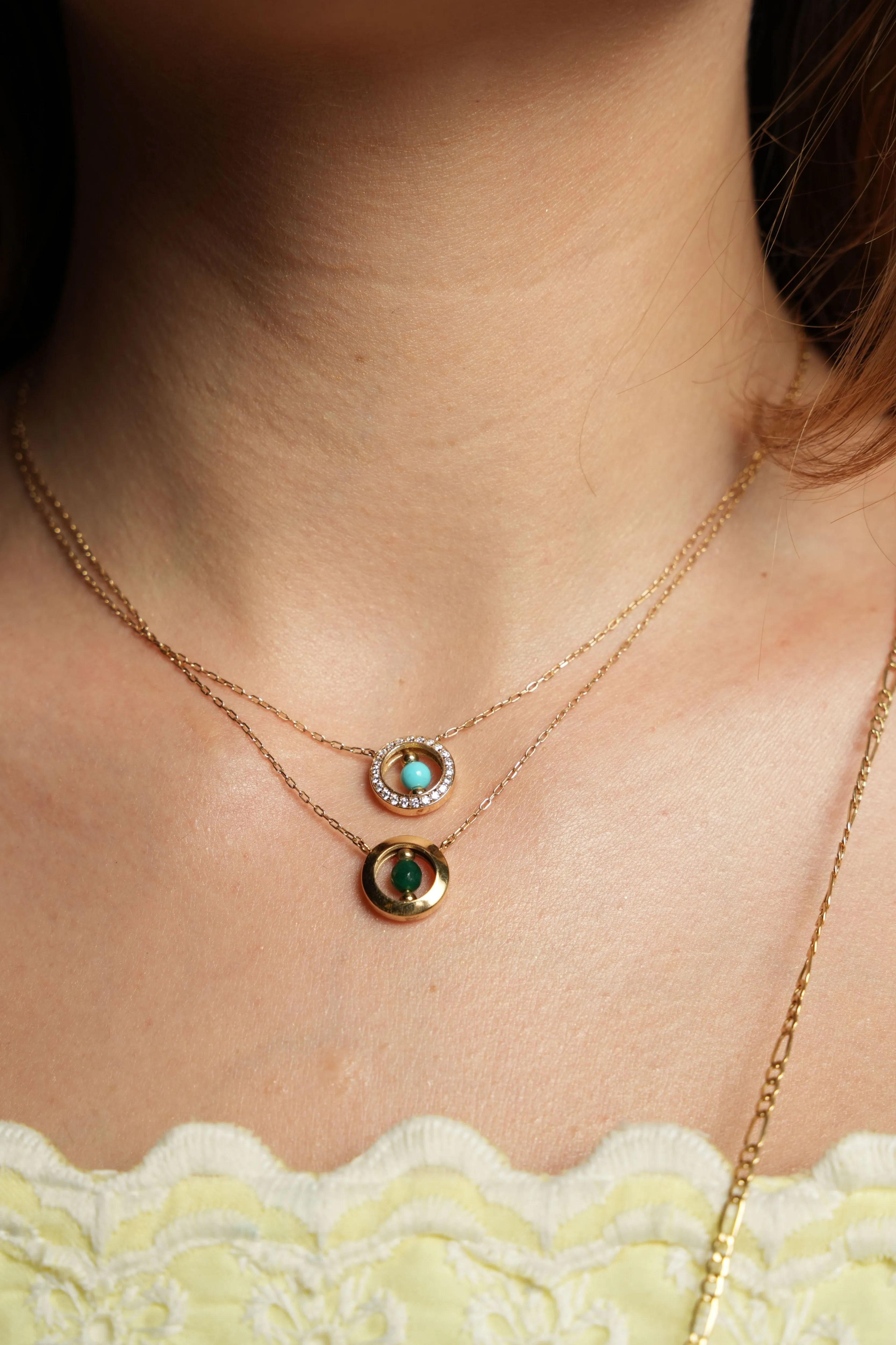 Mother's love necklace- Green onyx
