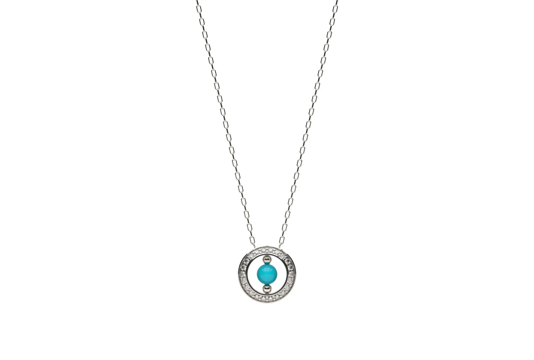 Mother's love with diamond -Turquoise